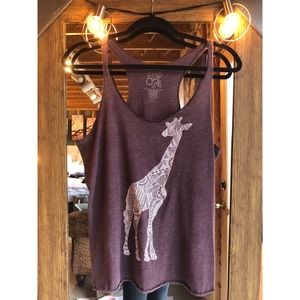 Purple Giraffe Tank Top
